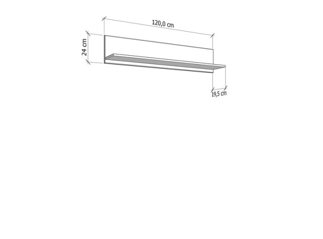 Zidna polica Burgundy