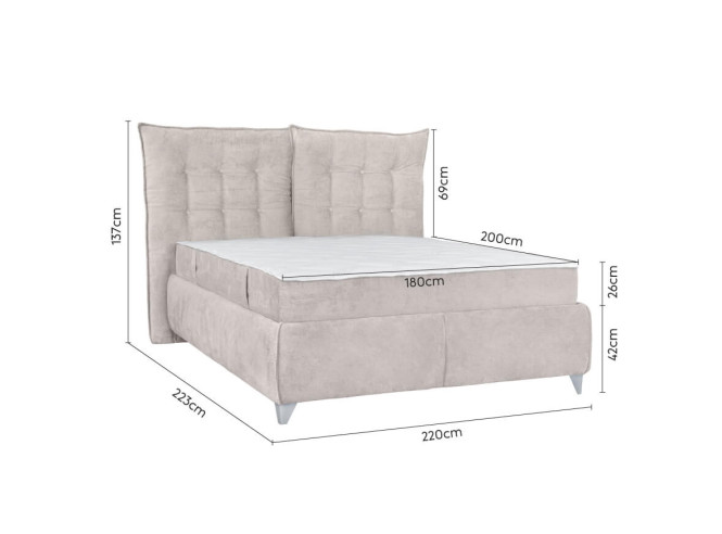 Krevet Asterix bež