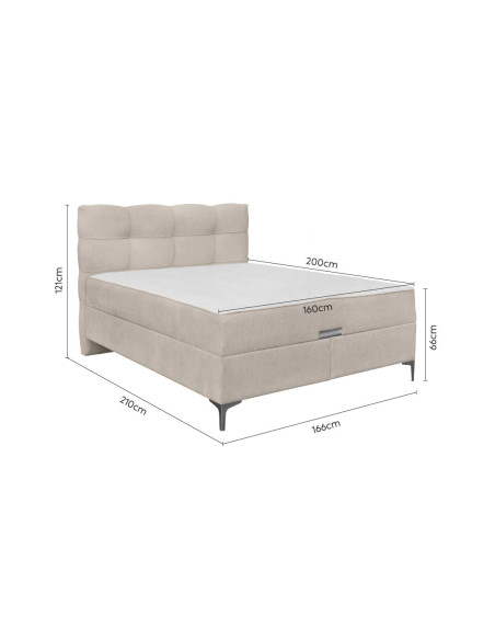 Krevet Corleone tamno bež