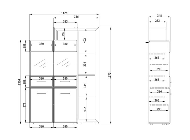 Vitrina Carlow 2KVS2
