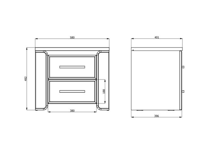 Noćni ormarić Aberdeen