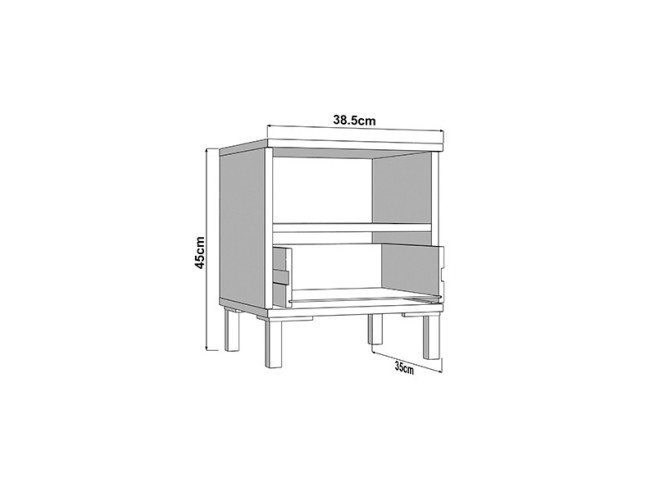 Noćni ormarić Salamis bijeli