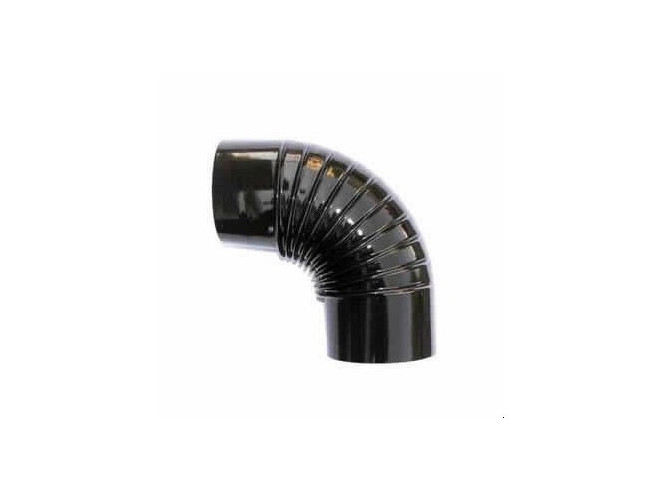 Koljeno dimno CRNO MAT 150 mm