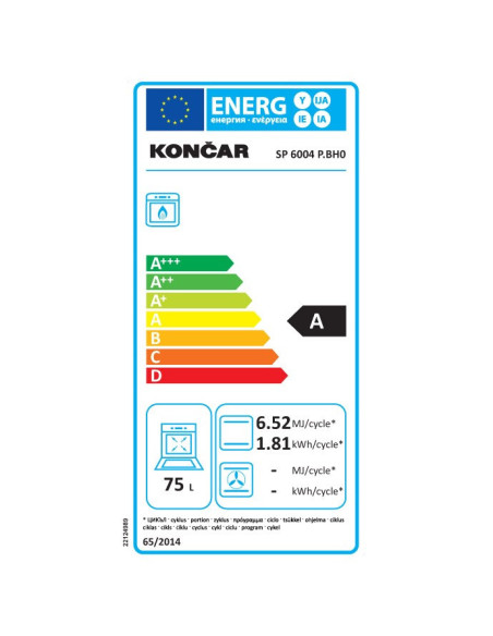 Končar štednjak SP 6004 P BH0