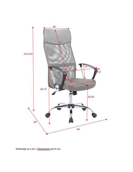Stolica PC WOLF crvena