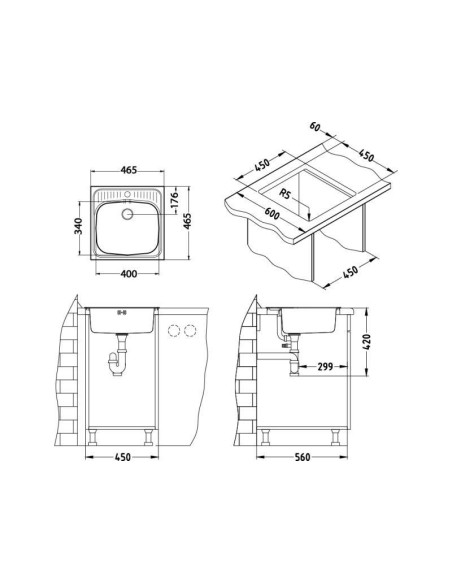 Sudoper Ugradbeni Basic 130