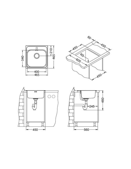 Sudoper Ugradbeni Basic 140
