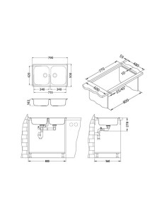 Sudoper Ugradbeni Line 90 2