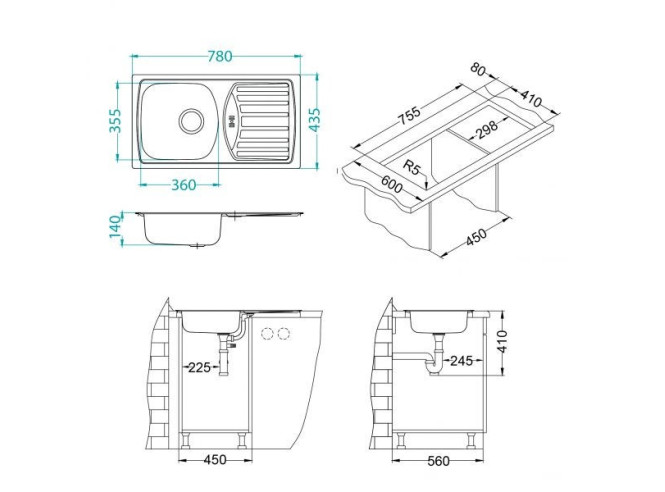 Sudoper Ugradbeni Basic 150