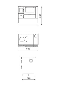 Peć štednjak ALFA 90 H DOMINANT 2