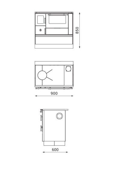 Peć štednjak ALFA 90 H DOMINANT