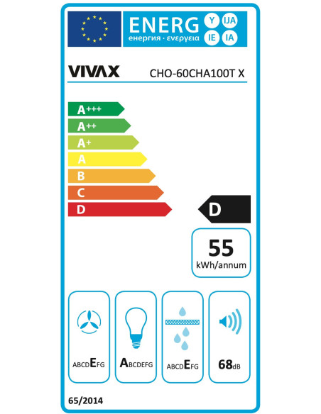 Vivax kuhinjska napa CHO-60CHA100T X