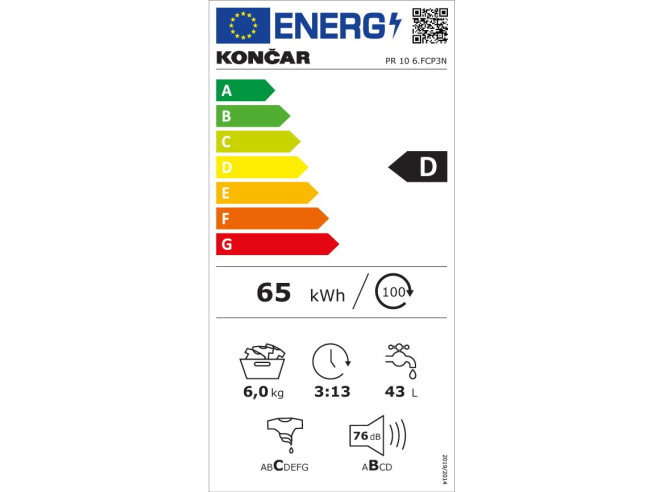 Končar PR 10 6.FCP3N perilica rublja