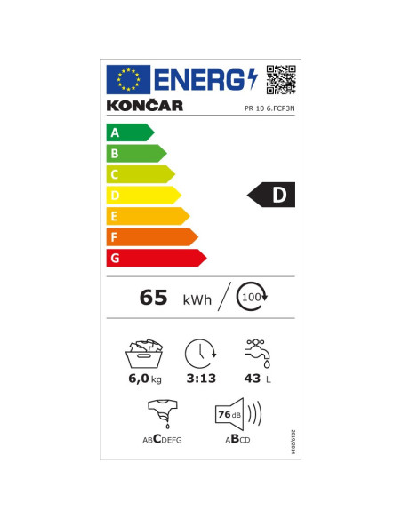 Končar PR 10 6.FCP3N perilica rublja