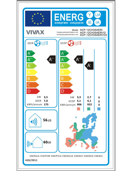 VIVAX klima ACP-12CH35AERI/I+ SILVER