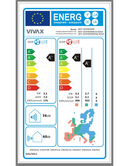 VIVAX klima ACP-12CH35AERI+ R32 GOLD