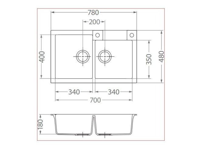 Sudoper Ugradbeni Rock 90