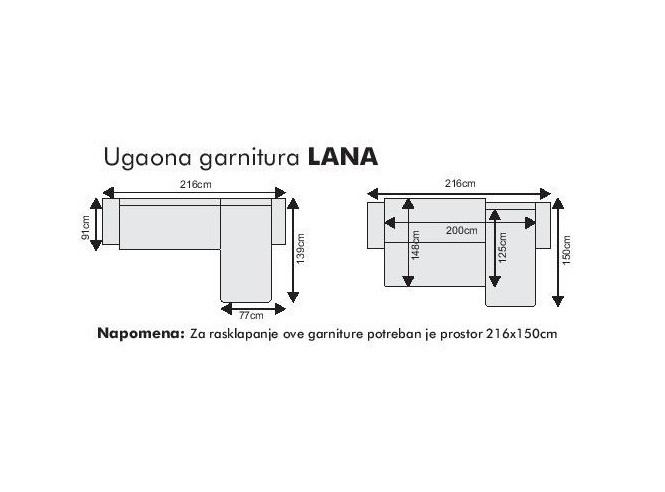 Kutna garnitura Lana