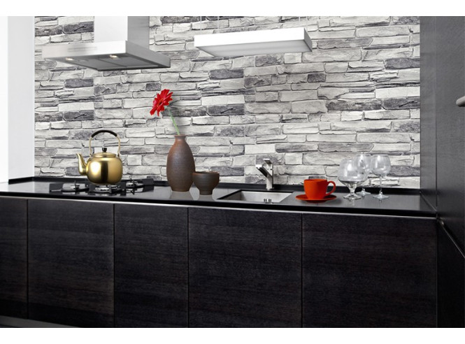 PVC panel Shale Silver