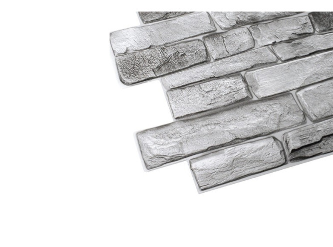 PVC panel Shale Silver