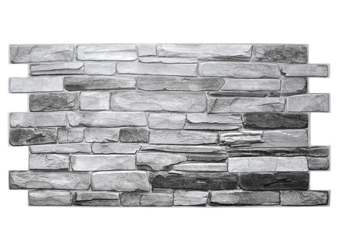 PVC panel Shale Silver