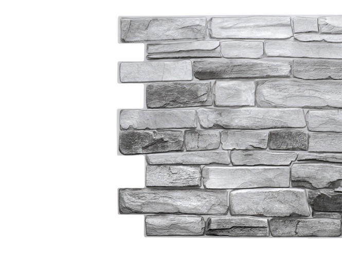 PVC panel Shale Silver