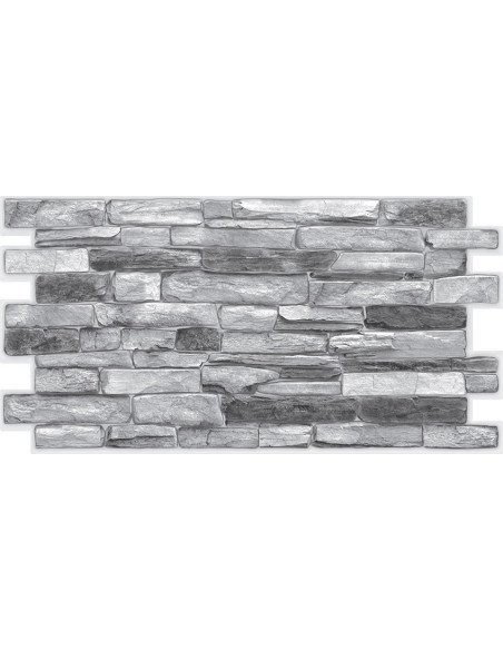 PVC panel Shale Silver